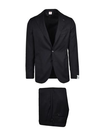 LUIGI BORRELLI NAPOLI Black Virgin Wool Suit