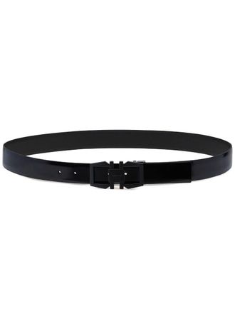 Ferragamo Gancini adjustable belt - men - CALFSKIN - 85 - Blue