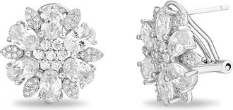 Liv Oliver Silver Multi Cz Disc Stud Earrings