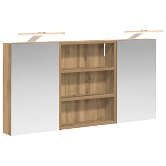 vidaXL Juego De Muebles De Ba&ntilde;o Con Estante 3 Pcs 100 X 10,5 X 50 Cm Vidaxl