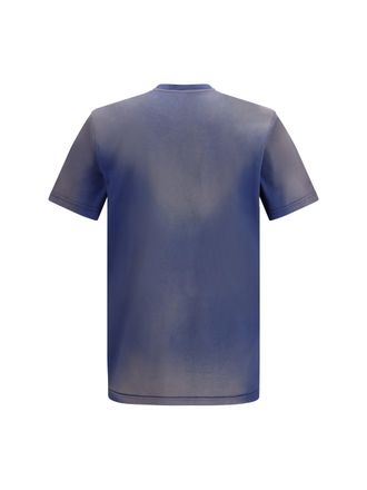 Moschino Logo-Print Gradient Jersey T-Shirt - Blue