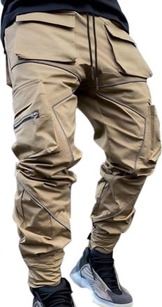 Generic Cargo Pants Men,Mens Black Work Trousers Ideal Pant for Site Builders Electricians Elasticated Mens Jogging Softshell UK Tracksuit Bottom Work Utility