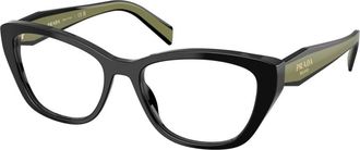 Prada Glasses, female, Black, Size: 53 MM Cat-eye Eyeglasses