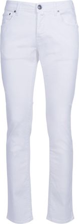 Jacob Cohen White Nick Tapered Slim Straight-Leg Pants