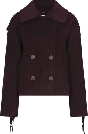 Dante6 Haven Fringe Coat - Dames - Jassen - Rood - Maat: XL Wol