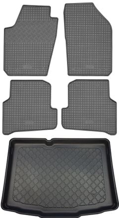 OEM Skoda Fabia Iii Nj Hatchback (5 Puertas) Desde Noviembre De 2014. Juego De Alfombrillas De Goma Para Coche Y Maletero