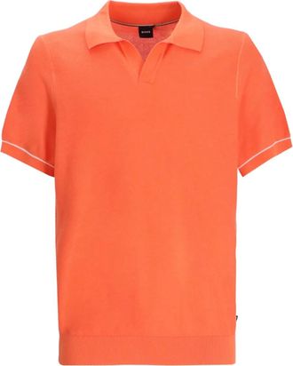 BOSS Johnny-collar T-shirt - Orange