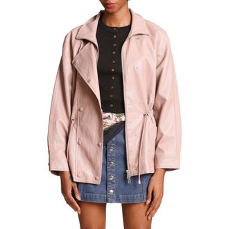 Avec Les Filles Faux-Ever Leather Anorak in Desert Rose at Nordstrom, Size X-Small