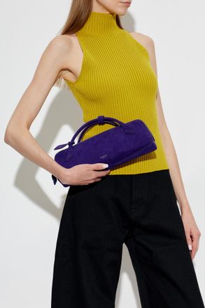Alaia Suede Bag Teckel, Womens, Purple
