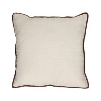 POMAX Coj&iacute;n de algod&oacute;n marfil 45X45