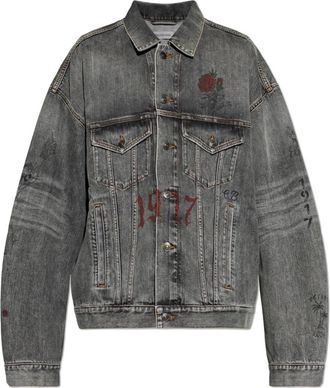 Balenciaga Denim Jacket - Heren - Spijkerjassen - Grijs - S - Denim - Jassen