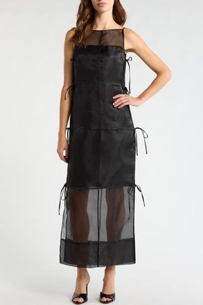 Staud Chandler Organza Cocktail Dress in Black at Nordstrom, Size X-Small