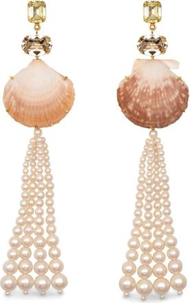 Jennifer Behr Sanibel earrings - women - Shell/Steel - One Size - Neutrals