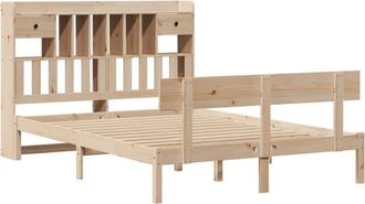 vidaXL Bookcase Bed without Mattress 140x190 cm Solid Wood Pine Vidaxl