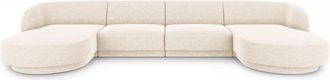 BLOOMINGLOFT Design Panorama U-Sofa Miley - Chenille Light Beige