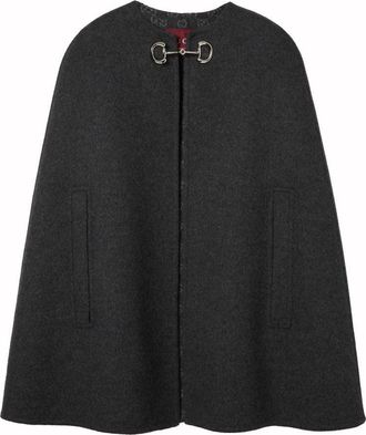 Gucci Umhang aus Wolle und Seide mit Klammer