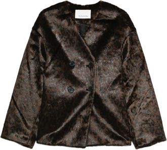 Frankie Shop Jack met dubbele rij knopen en patroon - Bruin