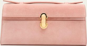 Savette The Symmetry Pouchette Suede Top-Handle Bag