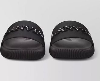 Lanvin embellished logo slides