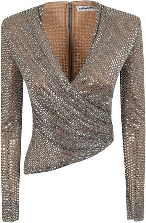 Self Portrait Donna, Top, Grigio, XS, new
