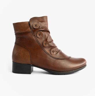 Rieker 78659-22 Womens Boots Brown Leather - Size UK 7.5