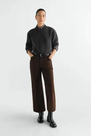 Christophe Lemaire 5-Pocket Flared Trousers - Brown