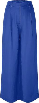 Selected pleated trousers - Blue