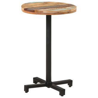 vidaXL Mesa De Bistr&oacute; Redonda Madera Maciza Reciclada &Oslash;50x75 Cm Vidaxl