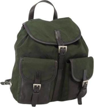 Prada Pre-owned Backpacks, female, Green, Size: ONE SIZE Pre-owned Vintage Backpack
