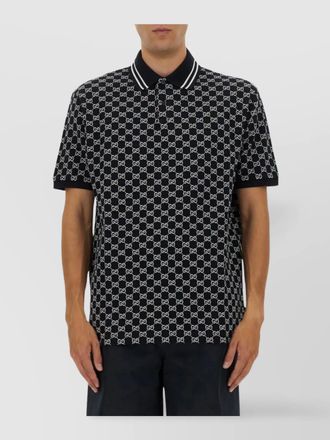 Gucci short sleeve polo shirt with jacquard design