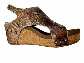 Corkys Footwear Womens Pasture Wedge Sandals In Bronze