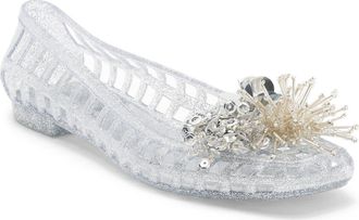 Jeffrey Campbell Danceteria Flat in Silver Glitter Silver at Nordstrom, Size 10