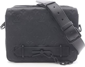 Louis Vuitton Black Noir Leather Shoulder Bag (Pre-Owned)