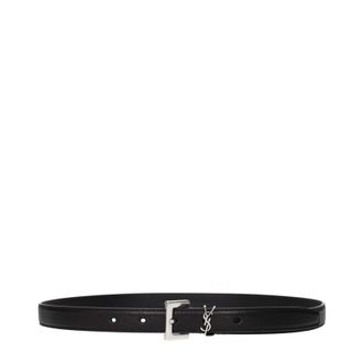 Saint Laurent Herrens G&uuml;rtel Leder Schwarz