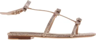 Ferragamo Ferragamo Bow Crystal Embellished Sandals, Size 7 C