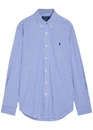 Polo Ralph Lauren Striped Stretch-cotton Shirt - Light Blue - Xxl