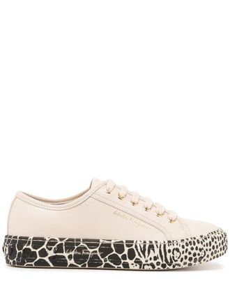 Ferragamo Ferragamo Gancini Printed-Sole Sneakers