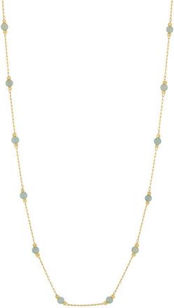 Estella Bartlett Amazonite Paperclip Link Necklace in Gold at Nordstrom