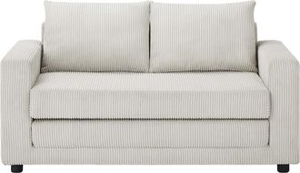 VENTE-UNIQUE.COM Sof&aacute; cama terciopelo 2 plazas beige 145x76cm