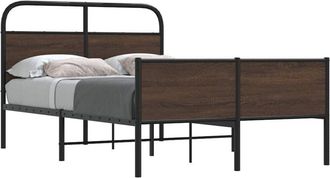 vidaXL vidaXL Giroletto senza Materasso Rovere Marrone 140x190 cm Truciolato