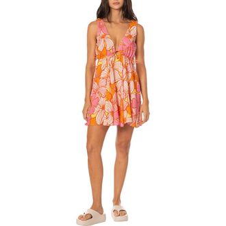 Maaji Retro Bloom Nova Cover-Up Dress in Open Pink at Nordstrom, Size X-Large