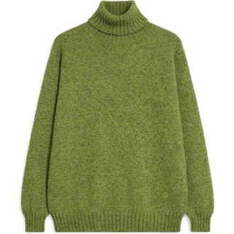 Fortela Shetland Turtleneck Sweater in Olive_Green at Nordstrom, Size 44