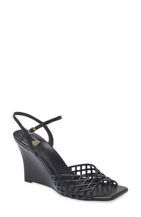 Jeffrey Campbell Bop-It Wedge Sandal in Black at Nordstrom, Size 7.5