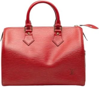 Louis Vuitton Pre-owned Speedy 25 - Dames - Pre-owned - Rood - Maat: ONE Size Leer