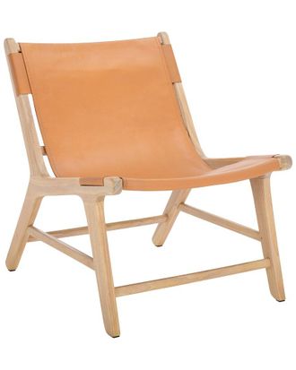 Safavieh Couture Alanarose Leather Accent Chair