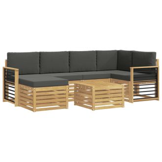 vidaXL Conjunto De Sof&aacute;s De Exterior 7 Pcs Blanco Y Antracita Vidaxl