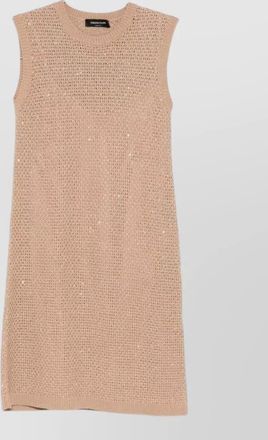Fabiana Filippi open-knit sleeveless knee-length dress