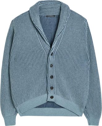 Begg x Co Cardigan a righe - Blu