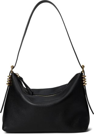 Rebecca Minkoff Buckle Up Shoulder Bag Womens Black Leather Adjustable RED424