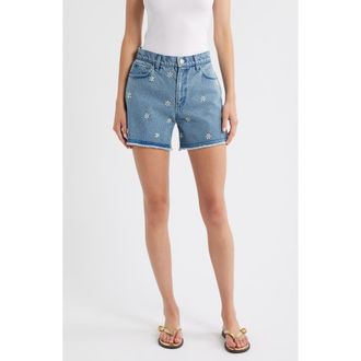 Rag & Bone Embellished Cutoff Denim Shorts in Blue Embellished at Nordstrom Rack, Size 23